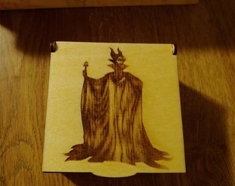 Maleficent Themed Boxes, Laser Cut and Engraved on Wood
