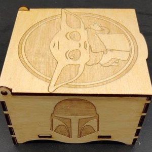 Boîtes sur le thème de Star Wars, découpées au laser et gravées sur bois image 9