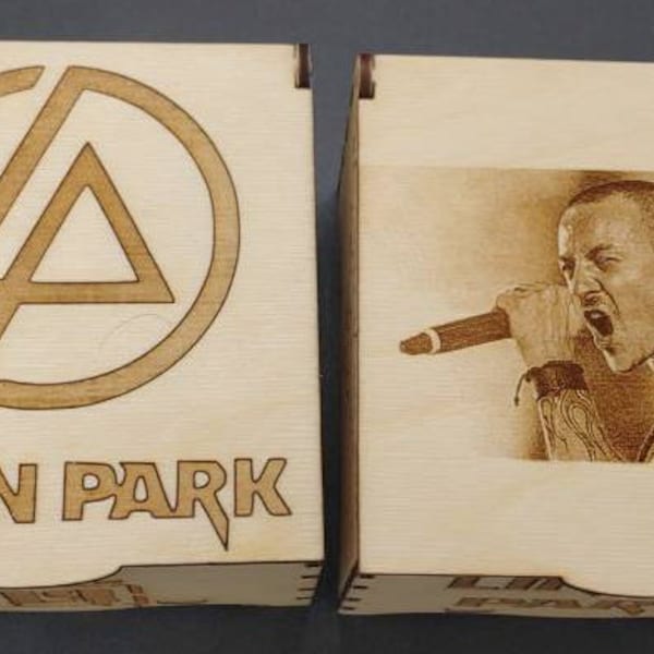 Linkin Park Themed Stash Boxes, Laser Cut and Engraved on Wood