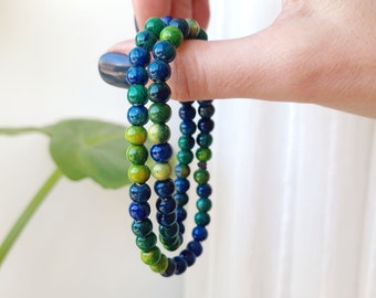 Mori girls multi strand bracelet  - green tones forest beads - tiny balls wrap bracelet - playful art jewelry - slim wooden bracelet