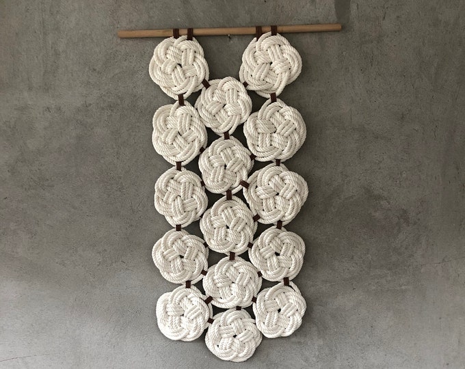 Picture of Wabi Sabi Wall Hanging Knot Art Modern Macrame Minimalist Decoration in ...