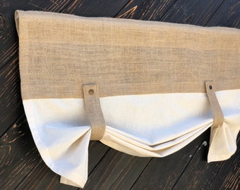 Burlap Curtains Kitchen Valance Tie Up Country Style Curtain Rustic Modern Farmhouse Window Treatments Primitive Natural Jute Valances Decor