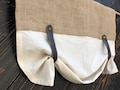 Burlap Curtains Kitchen Valance Faux Leather Tie Up Country Curtain Rustic Modern Farmhouse Window Treatment Primitive Coffee Sack Valances product logo
