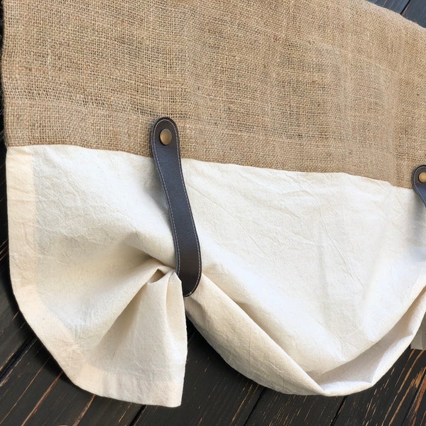 Sackleinen Vorhänge Küche Volant Kunstleder Raffung Landhaus Rustikale Vorhänge Landhaus Bauernhaus Fensterbehandlung Rustikal Kaffeesack Volants