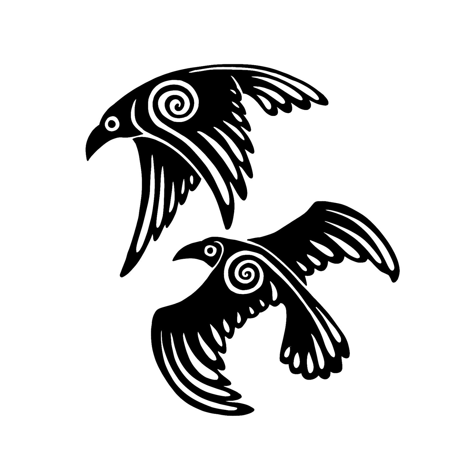 Odin's Ravens Vinyl Sticker design by Marleena Barran - Etsy