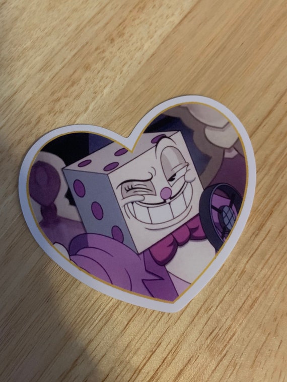 Cuphead Show I Heart King Dice Sticker 