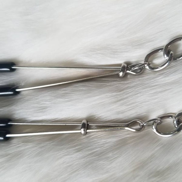 Custom Tweezer nipple clamps clit Clips, BDSM adult sex toy, adjustable clamps, discreet shipping, pain play sex toy, handmade, men's gifts