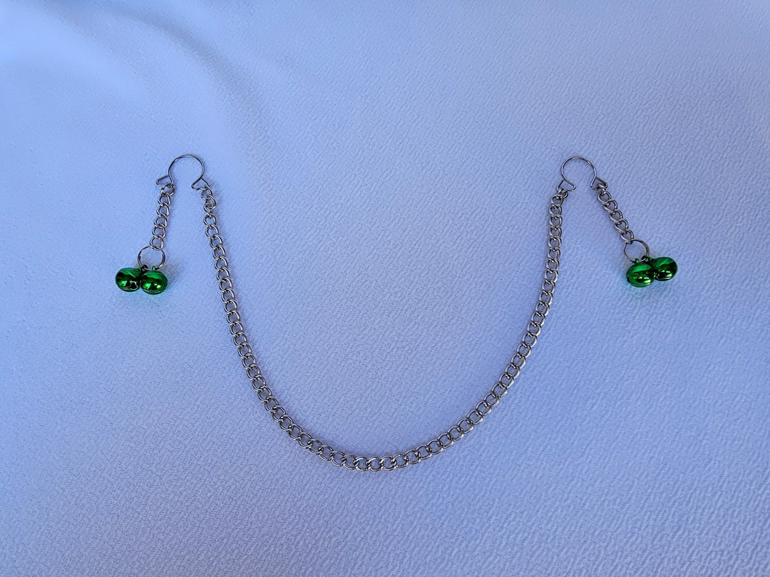 Mature- Non-piercing Nipple Ring With Christmas Bells. Fake Nipple Ring, Bdsm Body Jewelry
