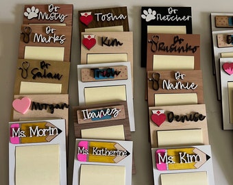Porta blocco note adesivo personalizzato: un fantastico regalo per insegnanti, ritorno a scuola, infermieri, medici, veterinari, colleghi, amici, vicini