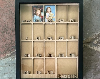 Custom PK-12 Photo Frame for Children - K through Graduation