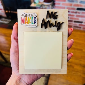 Custom Sticky Notepad Holder – Personalized Teacher Gift