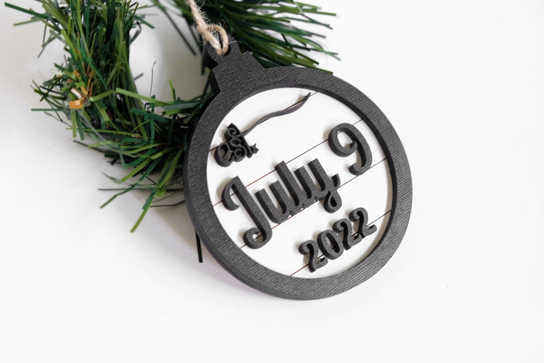 Custom Wedding Date Christmas Ornament 2022 Wedding 2023 Etsy