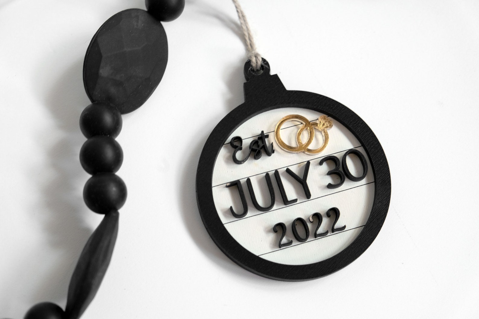 Custom Wedding Date Christmas Ornament 2022 Wedding 2023 Etsy