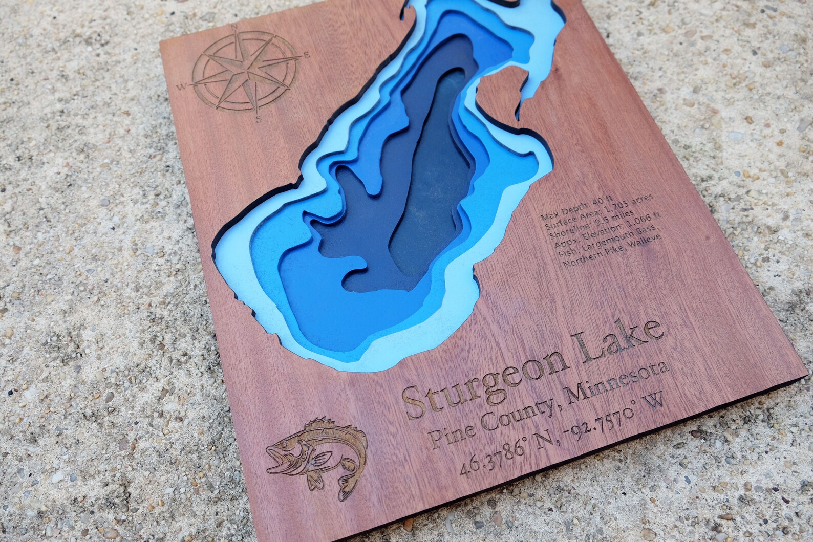 3D Wood Sign Lake Superior Wooden Map Housewarming Gift Etsy