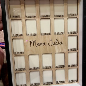 Moldura personalizada do nascimento até os 18 anos para crianças - primeiro ano, meses e anos de 1 a 18 anos