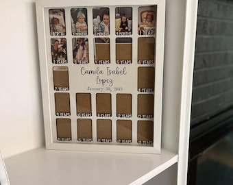 Custom Birth Through 18 Photo Frame for Children - First Year, Months and Years 1-18