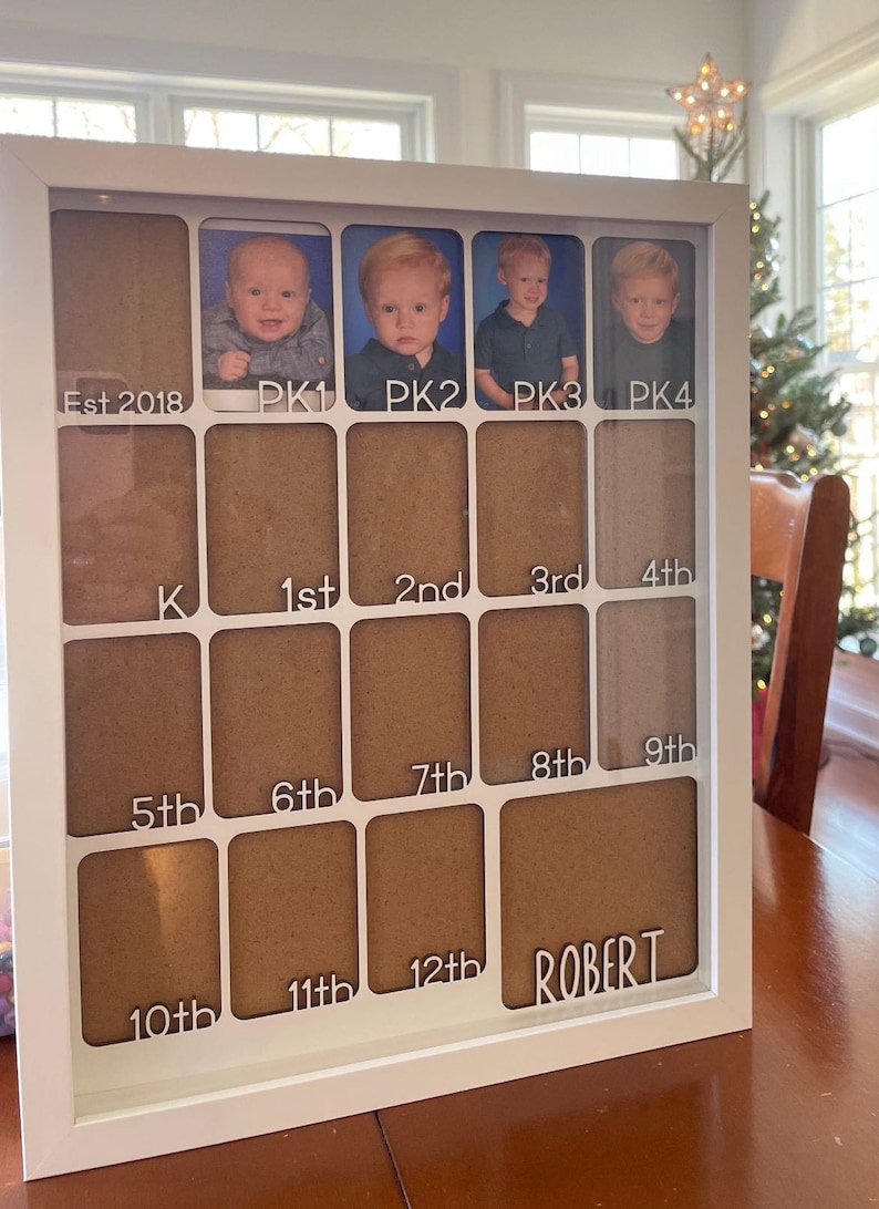 Custom PK-12 Photo Frame for Children - K Through Graduation - Etsy