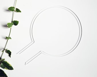 Round Crawling/Climbing Houseplants Clear Acrylic Plant Trellis Stake - Great Plant Gift or Plant Accessory for your Home Decor