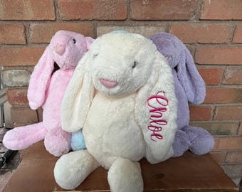 Personalized Bunny Stuffed Animal, Embroidered