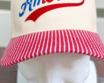 America Script Embroidered Hat