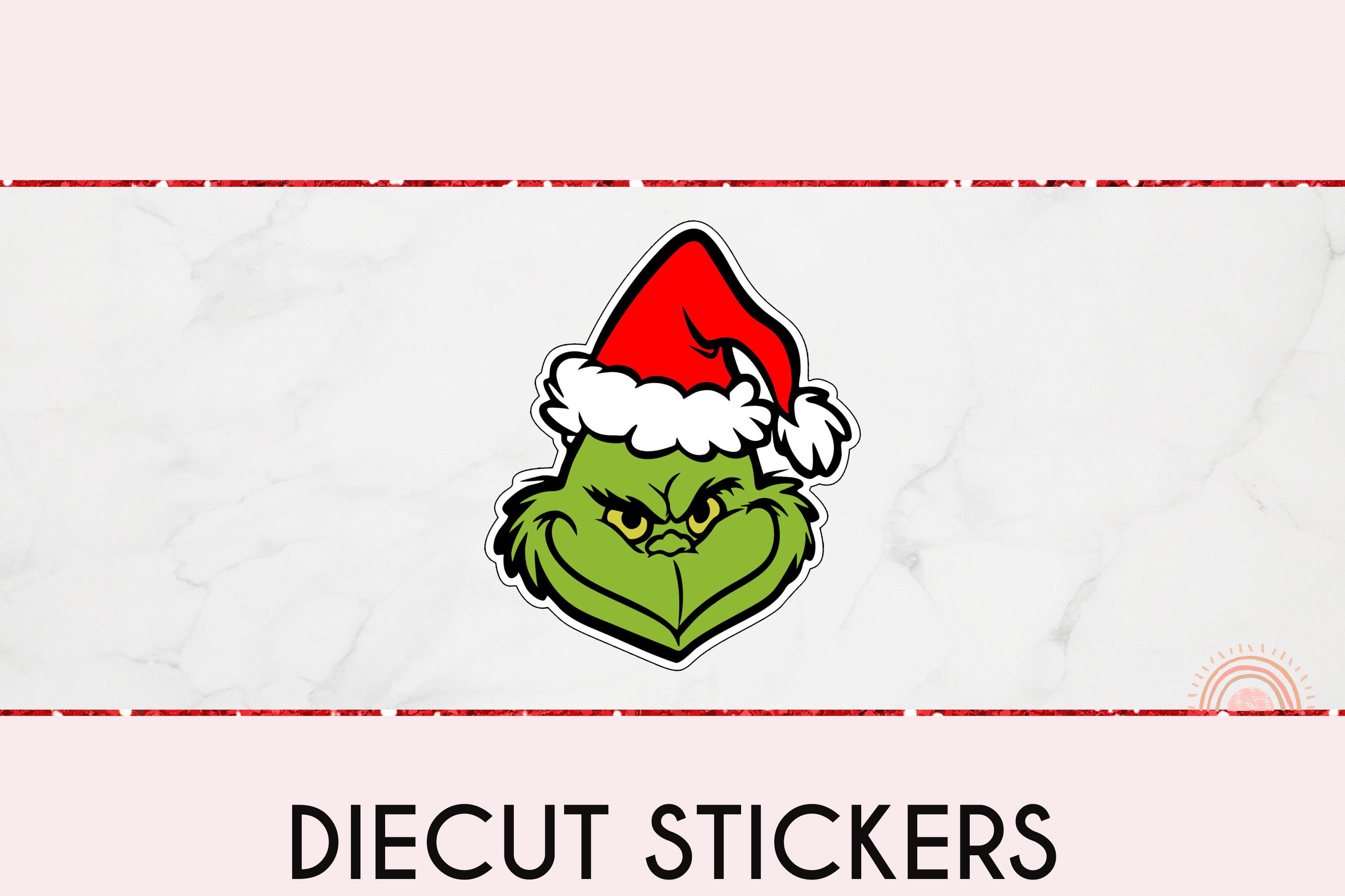 Grinch Die Cut Stickers - Etsy
