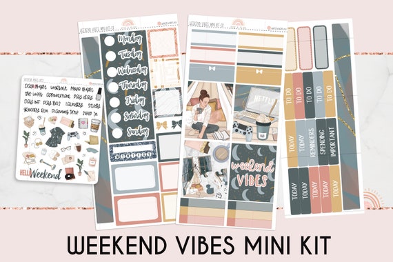 Stickers, Labels & Tags Mini Vertical Weekly Planner Sticker Kit Cozy ...