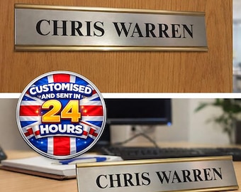 Custom Name Plate for Door or Desk,  Office Sign, Personalised Home & Business Plaque