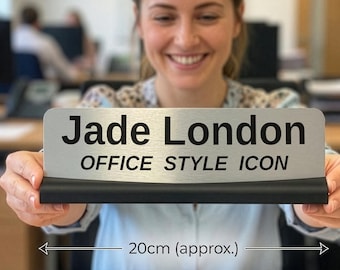 Funny Desk Nameplate Personalised Office Style Icon Coworker Present