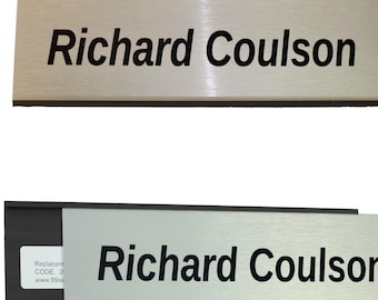 Magnetic Name Plate Personalised slide-in Sign & Magnet holder, Custom changeable Office Cubicle white board nameplate