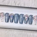 Travette Webster reviewed Lyra | Custom Any Shape | Solid Color Iridescent Gradient Crystal Accents Transparent | Blue Grey Gray Clear