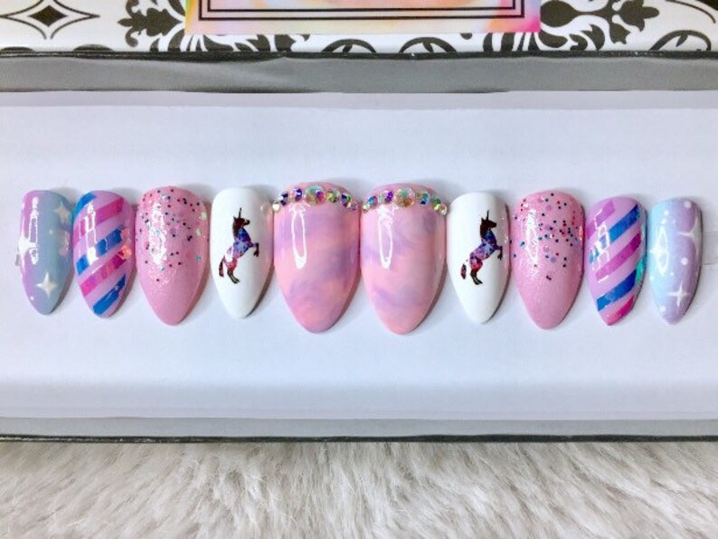 Unicorn Fantasy  Custom Any Shape  Fairy Galaxy Iridescent image 1