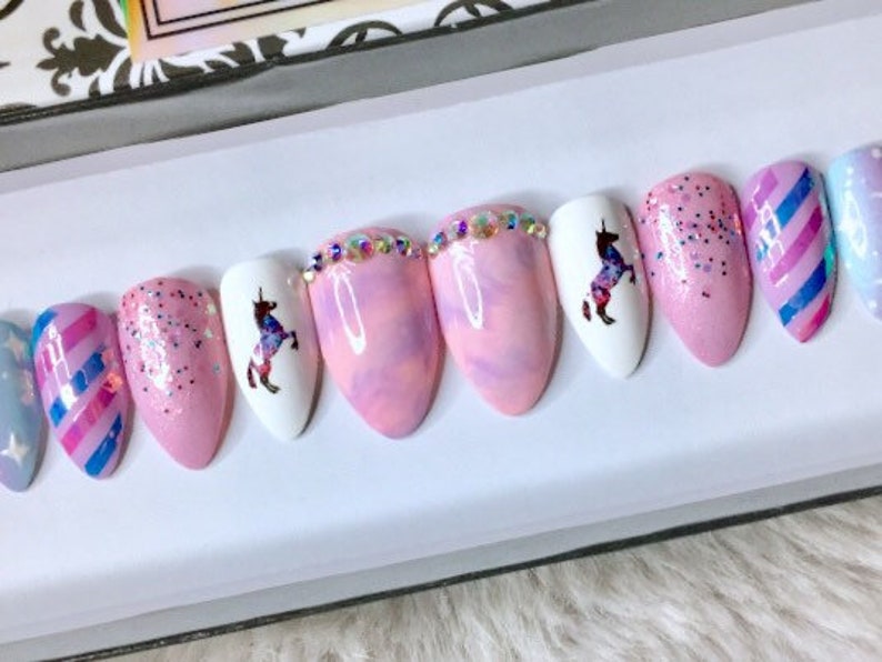 Unicorn Fantasy  Custom Any Shape  Fairy Galaxy Iridescent image 0