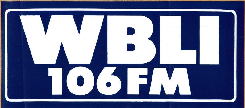 Wbli WBLI Vintage 80s Bumper Sticker, Rock Radio From Patchogue, Long Island ...