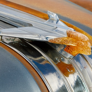 Pontiac Chieftain Hood Ornament Photograph, Pontiac, Chieftain, 1950&#39;s, Classic Car, Wall Art