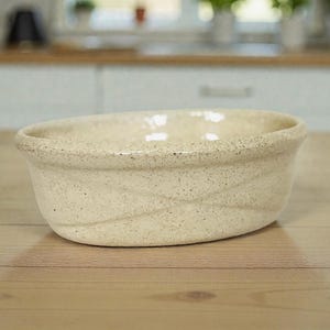 Tigela Vintage Mountainside Pottery – Prato de grés salpicado feito à mão