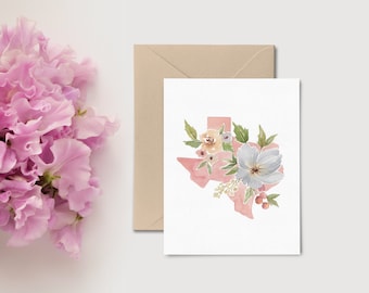 Texas State Floral - Greeting Cards - Single Card - Texas Flower - Hand Painted Watercolor - A2