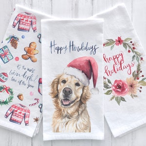 Most Wonderful Time of the Year Towel Holiday Towel Flour Sack Towel Kitchen Towel Tea Towel image 3