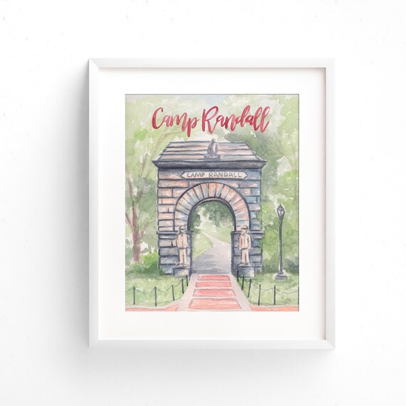 Camp Randall Print Madison Wisconsin Watercolor Prints - Etsy