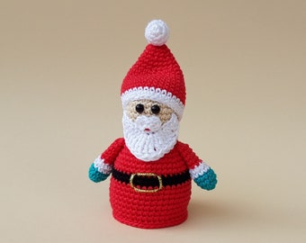 Santa Claus dolls Christmas decor toy Fireplace decoration Christmas holidays Xmas ornaments crochet Santa Claus figure Christmas amigurumi