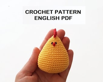 Chick TUTORIAl Crochet PATTERN Chick toy pdf Easy pattern crochet primitive toys DIY Easter toy for baby Tutorial simple toy English