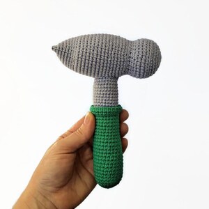 Hammer toy 7.5&#39;&#39; Play tool child Educational toys for baby Crochet baby toy Gift for nephew Soft toy gift boy Funny gift friend