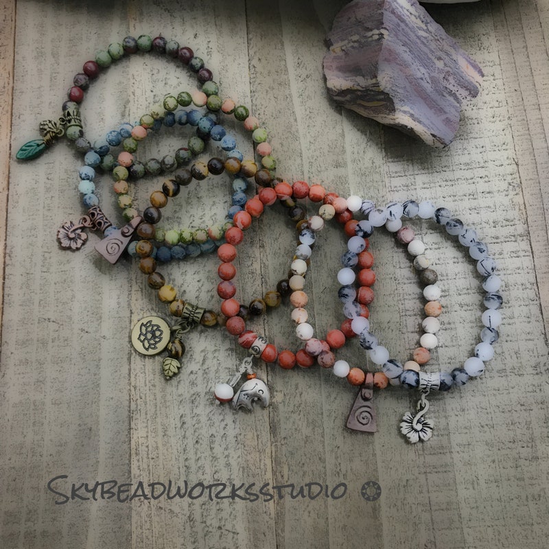 Beaded Bracelet With Charm Etsy beaded-bracelet-with-charm-etsy