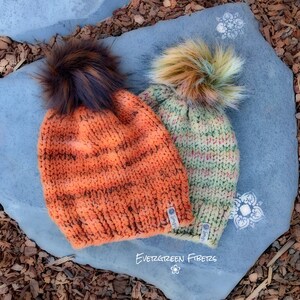 EVERGREEN BEANIE | HANDMADE | Classic | Wool Blend Yarn | Recycled Yarn | Artisan | Toque | Cap | Hat | Him or Her | Hand knit | Gift