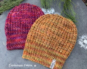 LOVE YOUR LANDS Beanie | Slouchy Wool Beanies | 100% Wool | Light weight | Hand Knit | Artisan | Boho | Handmade | Gift | Him or Her