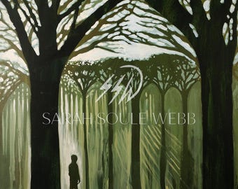 Impresión Giclée de Forest firmada, acrílico disponible
