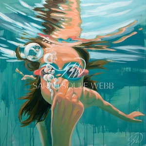 Underwater Girl: Signed Giclee Print by Sarah Soule Webb