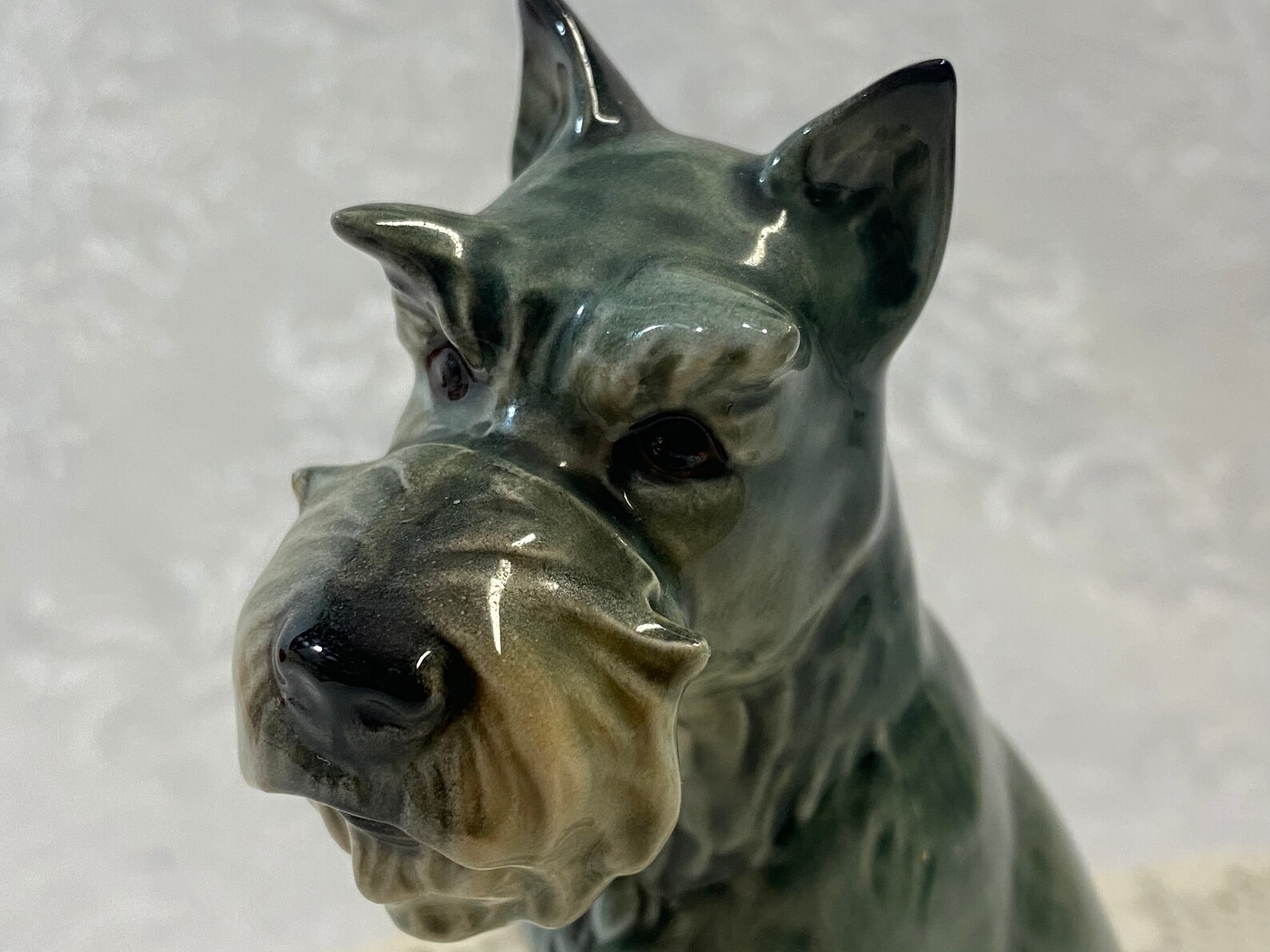 Vintage Goebel Schnauzer Terrier Porcelain Dog Figurine Etsy