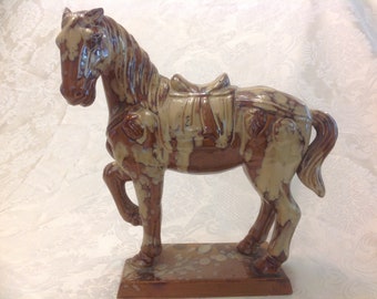 Tang Horse, Pottery Horse, Horse Statue, Horse Figurine, Ceramic Horse, Large Horse, Chinese War Horse