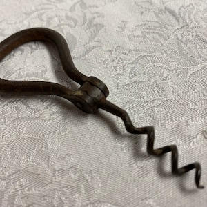 Antique Folding Helix Harp Corkscrew Bottle Opener