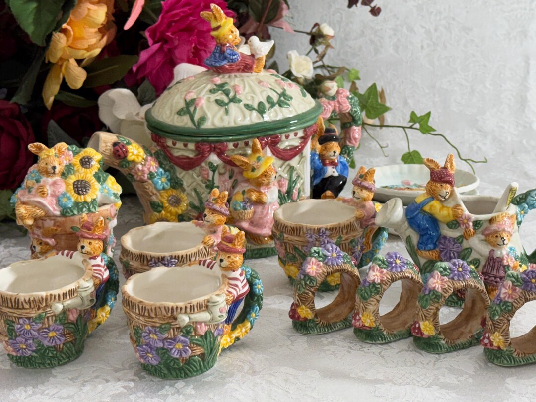 Mercuries Easter Tea Set 1998 - Etsy